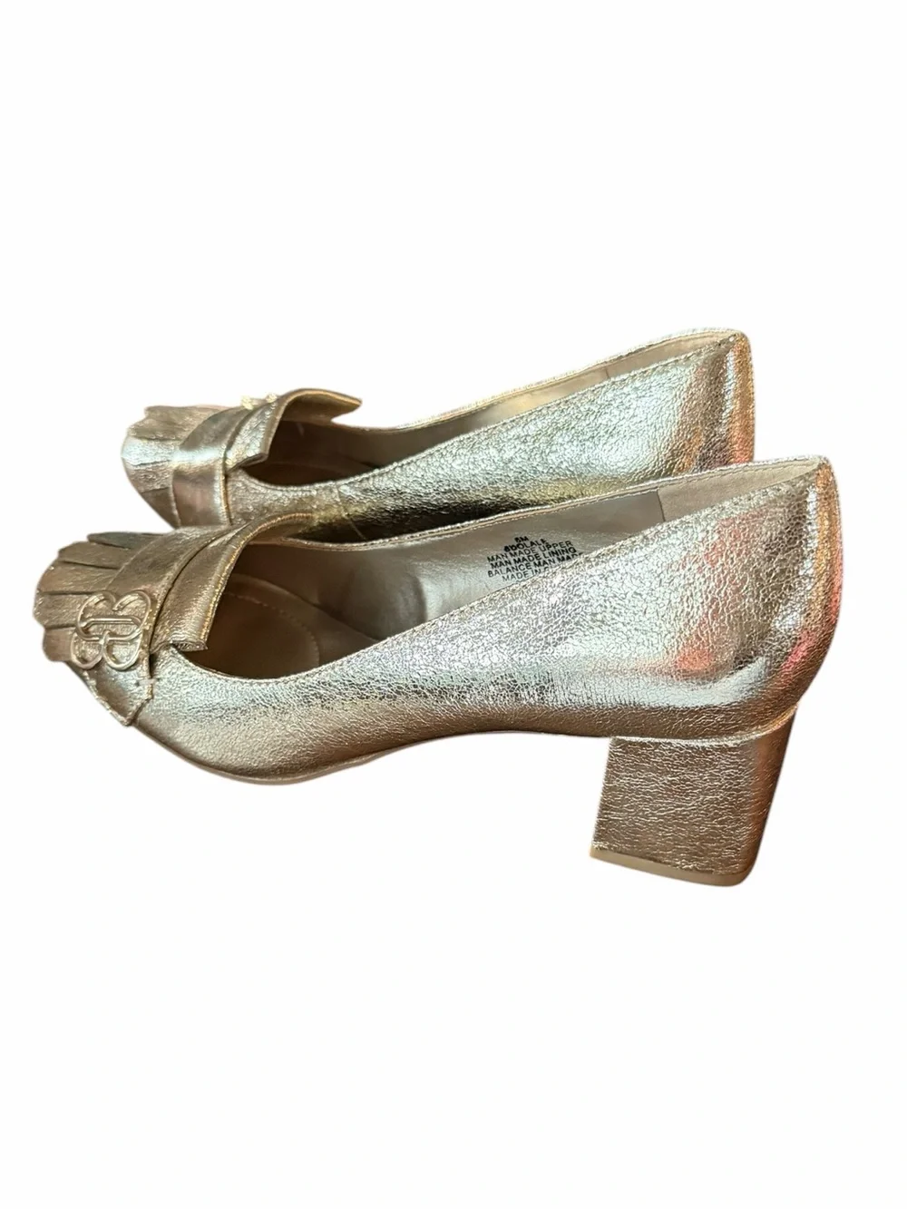 NWT🌺Bandolino•Olale Gold Block Heel Pumps